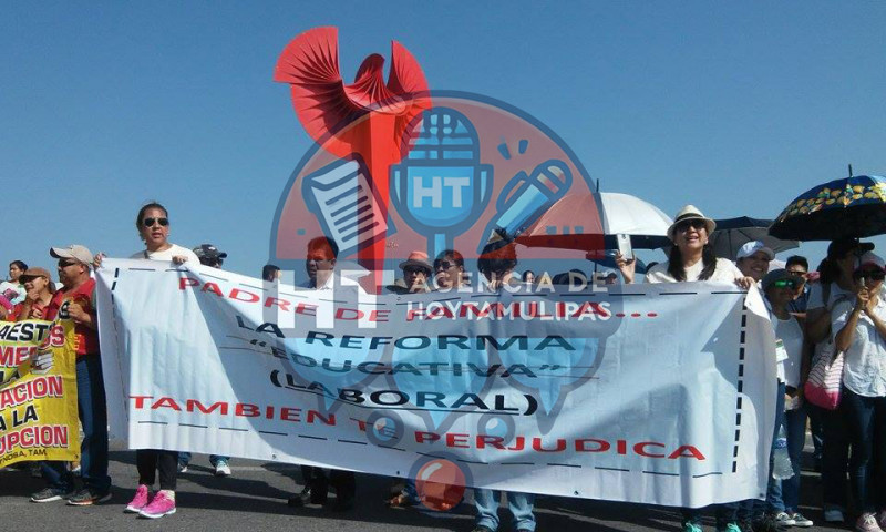 Inicia nueva marcha en Tamaulipas contra Reforma Educativa